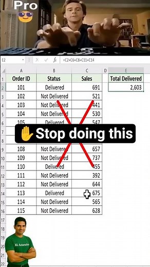 Noobs Manual, PROS Formula #excelforbeginners #exceltips #excel