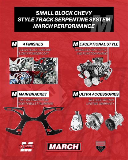 The Small Block Chevy Style Track Serpentine System is one of our...