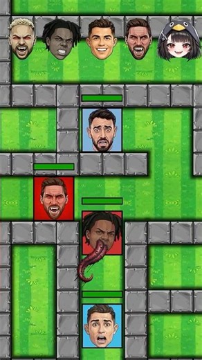 NEW SECRET Maze Challenge : RONALDO x GUGUGAGA x MESSI x NEYMAR x ISHOWSPEED #mazechallenge