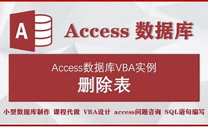 accesss数据库VBA实例：删除表