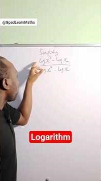 Solving problem involving Logarithm #log #logarithm #gpadlearnmaths #stem #maths