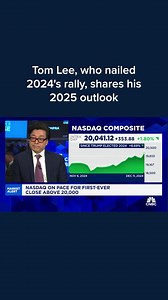 10K views · 72 reactions | The stock market rally still has room to run, but 2025 will not be as rewarding to investors as the prior two years, according to Fundstrat’s Tom Lee. Here's his 2025 outlook: cnb.cx/4gu6EJE | CNBC | Facebook