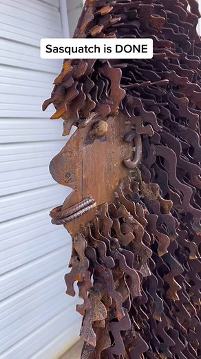 Unique Metal Sasquatch Yard Art by Talented Artist