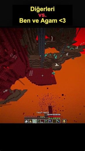 Diğerleri vs Ben ve Agam - Nether Challenge #minecraft #viral