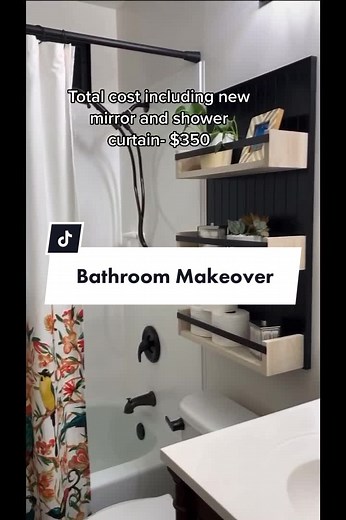 Modern Kids' Bathroom Makeover on a Budget