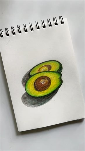 Simple crayon art 🖍️🥑 #shorts #art #drawingtutorial #viralart