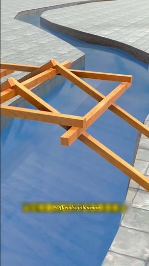 how they built wood stick bridge #architecture