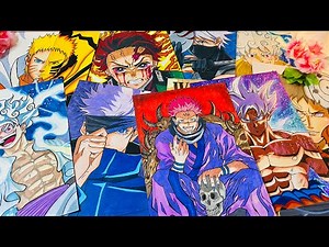 Sketchbook Tour //Organizing my favorite Anime Drawings