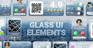 Liquid Glass UI Elements - MOGRT #545292 - TemplateMonster
