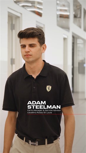 Meet Adam Steelman, Parts Manager and Service Advisor at Cavallino Rosso St. Louis. Adam joined our team in July 2022 as a Detailer and was recently promoted to his current role. With a lifelong passion for cars, nurtured by his father, Adam now focuses on expanding the parts department and building strong relationships with clients. Outside of work, he enjoys golfing, spending time with family, and renovating his home with his girlfriend, Sydney. | Cavallino Rosso St. Louis