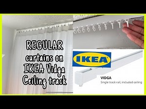 Hanging Regular Non-IKEA curtains in IKEA Vidga Ceiling Track