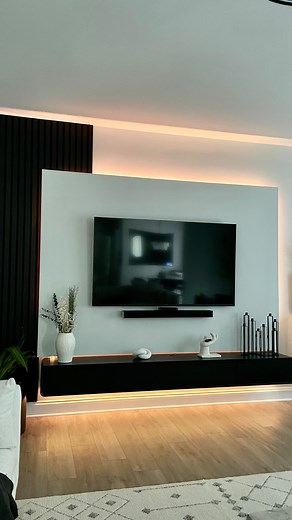 Shobhit Gupta on Instagram: "Visualize your dream and convert them into reality 😎 Living Room DIY 🫶🏻🥳🤠 SAVE it to COPY the idea later 😃😃 #livingroomdecor #livingroomdesign #diy #accentwall #woodslatswall #woodslats #accent #doityourself #houseproject #sogood #beautifulhomes #"