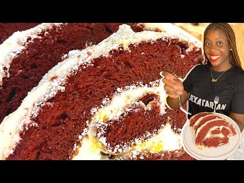 How To Make MOIST Red Velvet Cake Roll with Cake Mix!