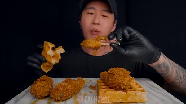 5.9K views · 94 reactions | ASMR MUKBANG FRIED CHICKEN & WAFFLES COOKING & EATING SOUNDS - Zach Choi ASMR Join my group: https://www.facebook.com/groups/1512910189502681 | Zach Choi ASMR | Facebook