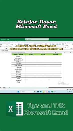 13 reactions |  "Ubah Huruf Jadi Rapi Otomatis! Kenali Rumus LOWER, UPPER, dan PROPER di Excel"  Lebih banyak tips seperti ini di halaman kami  @ALVTutorials #MicrosoftOffice #ExcelTips #Productivity #DataProtection #DataProtection #OfficeSkills #Officetutorial #msword #msexcel #LearnExcel #ExcelForBeginners #IndonesiaCreator #rumusexcel #shortcut #belajardasarkomputer #belajarkomputer #AlvTutorial | Sam Wail Alvaro | Facebook