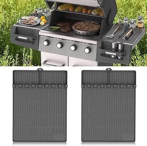 Silicone Griddle Tools Mat for Blackstone - Large Silicone Spatula Mat with Drip Pad - Griddle Mats BBQ Grill Accessories - Side Shelf Mats Grill Pad for Blackstone Griddles Accessories (Gray)