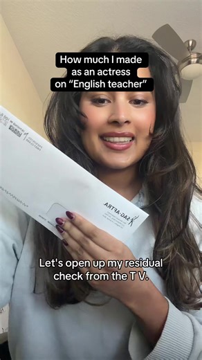 How much I made on TV…also this is just a residual check you get paid also when you book (for filming). If you guys have more questions ask away ☺️