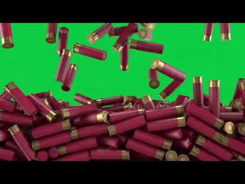 [4K] Falling Shotgun Bullets Overlay - Green Screen