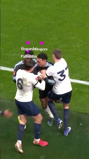 A closer look at the post-match brawl between the Tottenham and Aston Villa players 🔎😡
