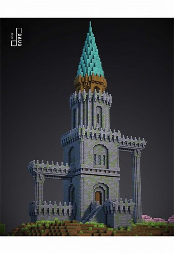 Building a Medieval Castle Tower in Minecraft