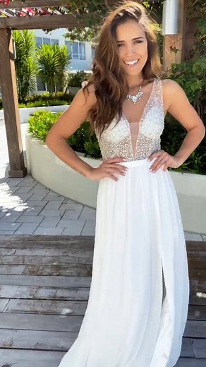 16K views · 88 reactions | WOW! Shop here: https://savedbythedress.com/products/off-white-sequin-top-maxi-dress-with-side-slit-11 Can you believe how glamorous this new maxi is?! Stunning details! | Saved by the Dress | Facebook