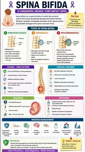 🧠 Spina Bifida Explained | Types, Causes, Symptoms, Treatment & Nursing Care | NCLEX | NORCET