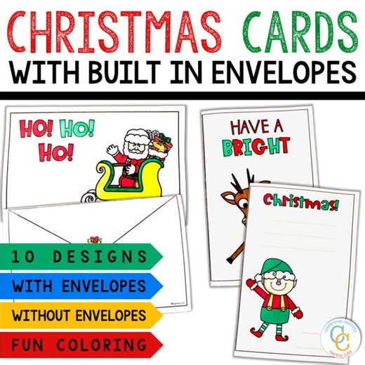 Printable Christmas Cards | Holiday Cards to Color and Send