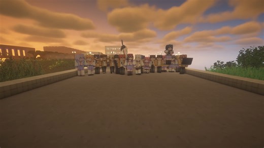 【Minecraft】Angel Beats！主角团全员合影