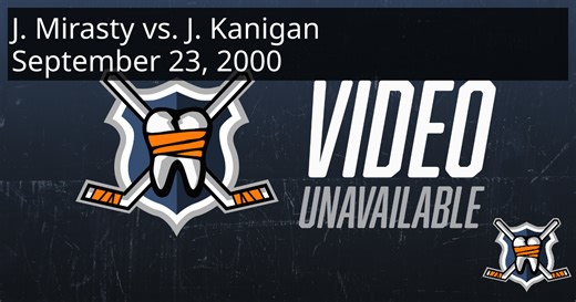 Jon Mirasty vs. Justin Kanigan, September 23, 2000 - Prince Albert Raiders vs. Saskatoon Blades | HockeyFights