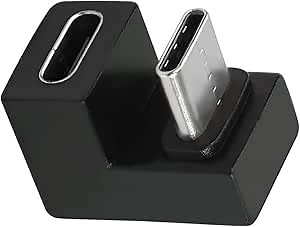 USB C U-Shape Adapter 180 Degree USB 3.1 Type C Male to Female U-Shape Charging Connector Adapter 4K60Hz 10Gbps for Laptop,Tablet,USB-C Phone