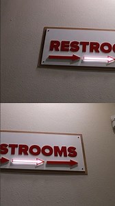 This Chuck E Cheese Restroom Sign Has A Unique Light-Up Feature!