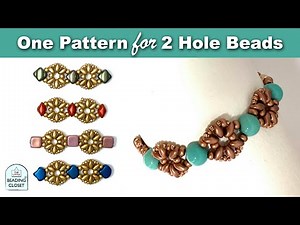 2 Hole Beads: Beaded Bracelet Tutorial, GEMDUOS, CANDY, SILKY, GINKO, SUPERDUO, WIBEDUO, TILE,