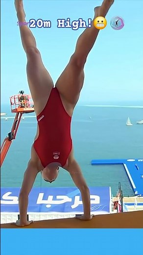 Amazing 20m High Armstand Dive by Stunning Annika Bornebusch | Women's Diving