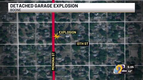 Central Iowa garage explosion prompts investigation