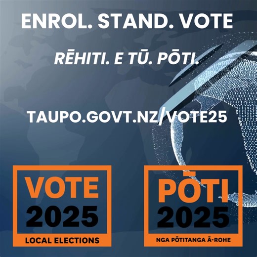 🔊 We have our candidates! Shout out to these incredible, community minded people who have put their hand up to run for Taupō District Council. ➡️ We will have info on our website soon about who these people are and why they want to represent you and the wider community. There will also be ‘Meet the Candidate’ events where you can ask questions and listen to what they’re about. ➡️ Make sure you, your whanāu, friends, neighbours, and favourite barista are enrolled to vote. Voting is open from Tue