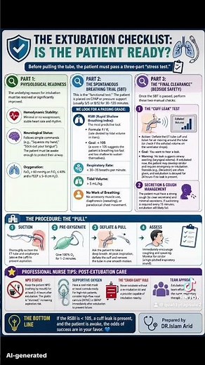 The Extubation Checklist: Is the Patient Ready? 🛡️ #qualitycapsule