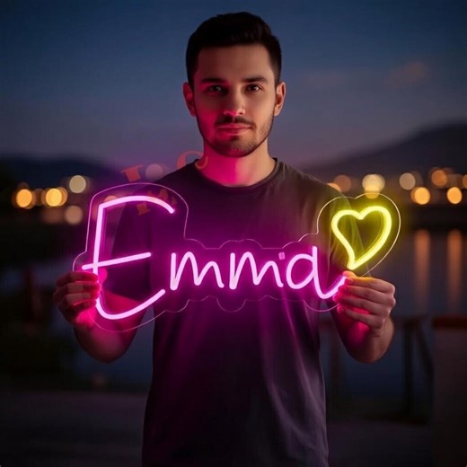 Custom Neon Name Sign, Personalized LED Wall Decor, Wedding Gift - Etsy