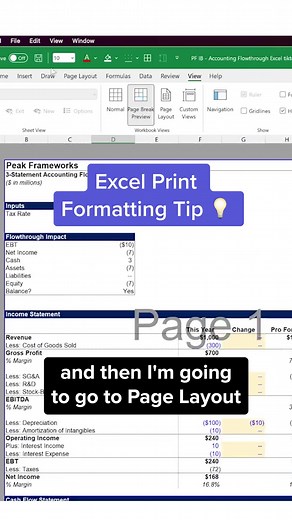 Must know formatting tip when presenting Excel work #investing #investmentbanking #privateequity #financetok #exceltutorial #excelhelp #exceltips #spreadsheet