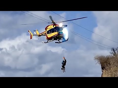 Rescue Helicopter Hits Power Lines
