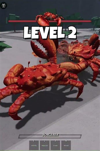 Gojo vs crabs!! #thestrongestbattlegrounds #roblox