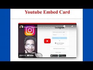 Build a Material Youtube Video Embed Card Generator Using IFrame Tag in HTML5 CSS3 and Javascript