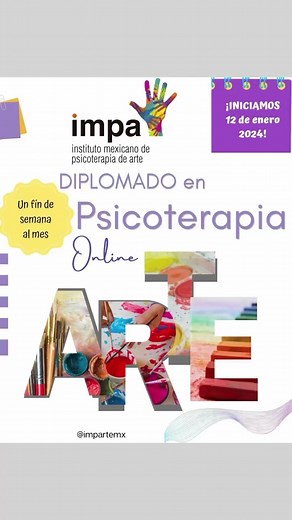 🎨✨ ¡Descubre el Poder del Arte en tus procesos terapéuticos, en tus talleres o en la escuela! ✨🎨 ¿Estás list@ para explorar cómo el arte puede desbloquear emociones y fomentar el bienestar? ¡El Diplomado en Psicoterapia de Arte es tu próximo paso! 🌟¡Últimos descuentos! 🌟 🔍 ¿Qué Ofrecemos? * Formación integral en psicoterapia de arte. * Herramientas prácticas y teóricas para el crecimiento personal y profesional. * Exploración creativa personal y transformadora, donde el arte es tu guía. 👥 