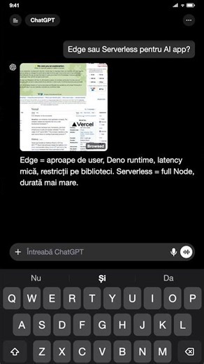 Edge Functions vs Serverless — pe AI streaming