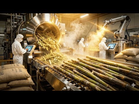 Inside A Modern Factory Sugar – How Fresh Sugarcane Is Transformed Into Pure Crystal Sugar ( Full)