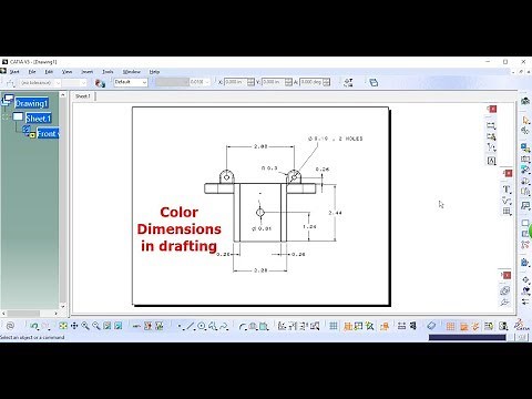 49.Catia V5-6R2017 - Setting Color Dimensions in Drafting