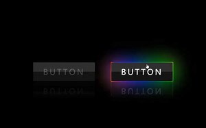 CSS 按钮边框渐变发光特效