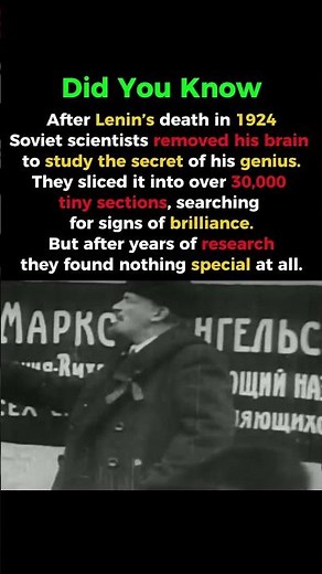 The Soviet Obsession with Lenin’s Brain #historyshorts #shorts