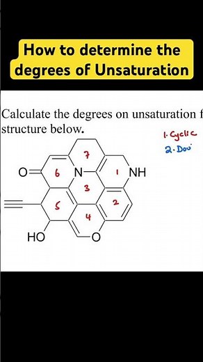 How to determine the degrees of Unsaturation #organic chemistry