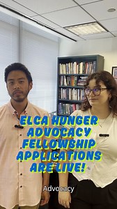 ELCA Hunger Advocacy Fellowship applications are live! Hear our current Fellows discuss their favorite parts of the program. Apply today! ELCA Young Adults Young Adults in Global Mission - ELCA Lutheran Office of Public Policy - California Lutheran Advocacy Ministry in Pennsylvania | ELCA Advocacy