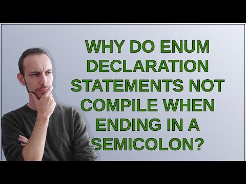 Ethereum: Why do enum declaration statements not compile when ending in a semicolon?